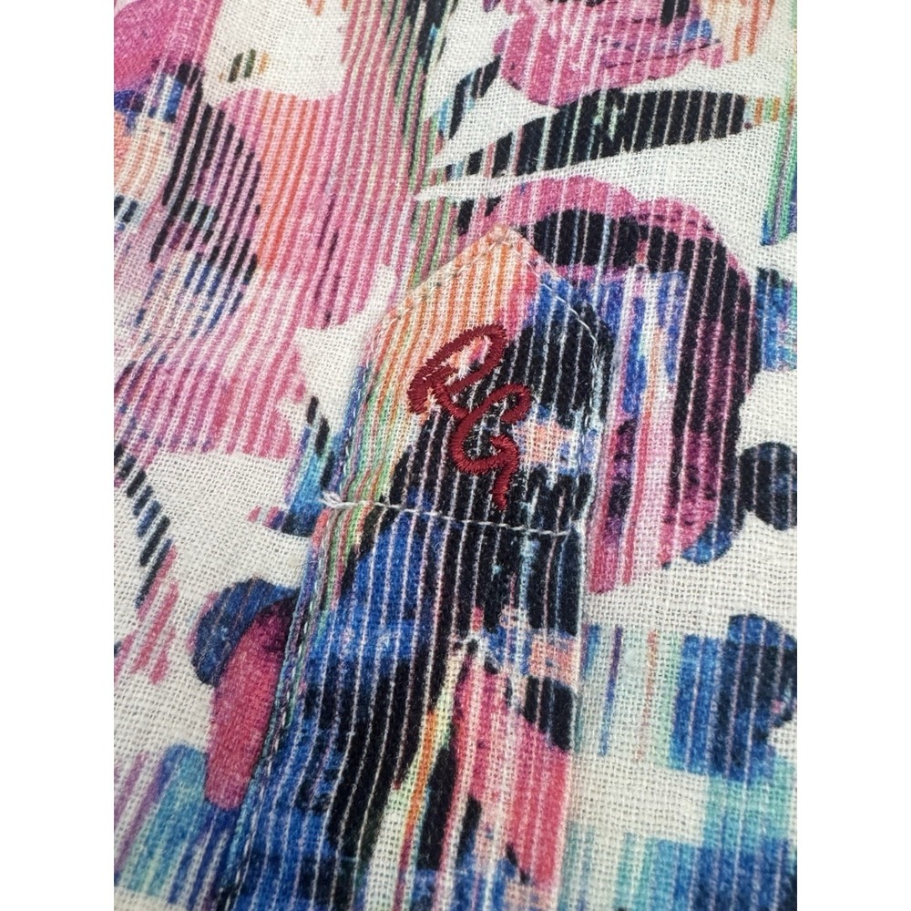 NWT Robert Graham CALDWELLS Linen Cotton Blend Watercolor Button Shirt XS $198 - Picture 8 of 13